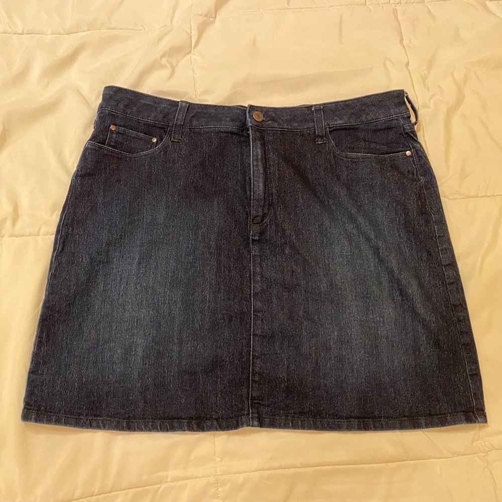Denim skirt, dark wash, Croft & Barrow